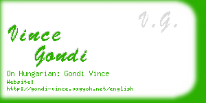 vince gondi business card